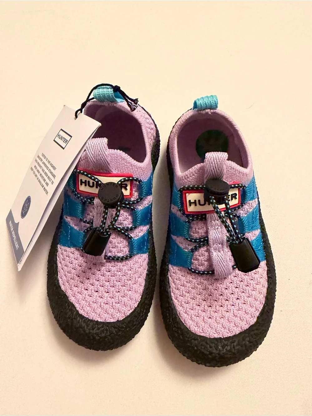Hunter Kids Lavender and Teal Toggle Water Shoes
